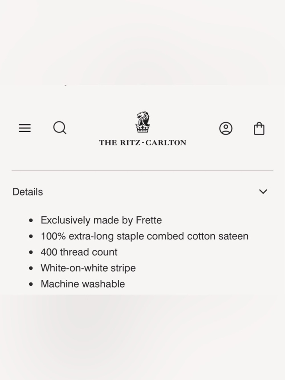 Frette Cotton Fitted Sheet made exclusively for The Ritz-Carlton - Picture 7 of 7